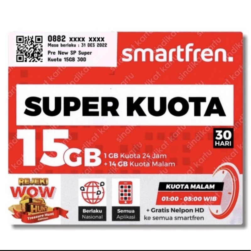 kartu perdana Smartfren 15gb