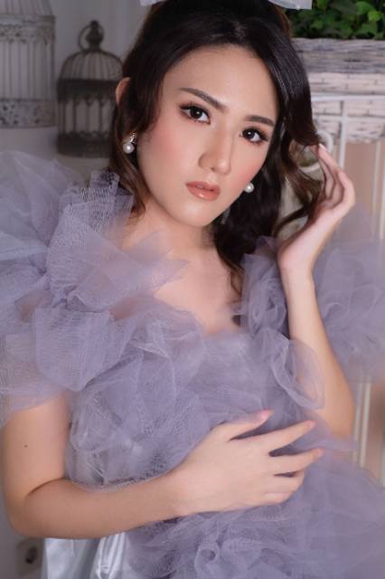 Tutu long ruffle utk portfolio make up