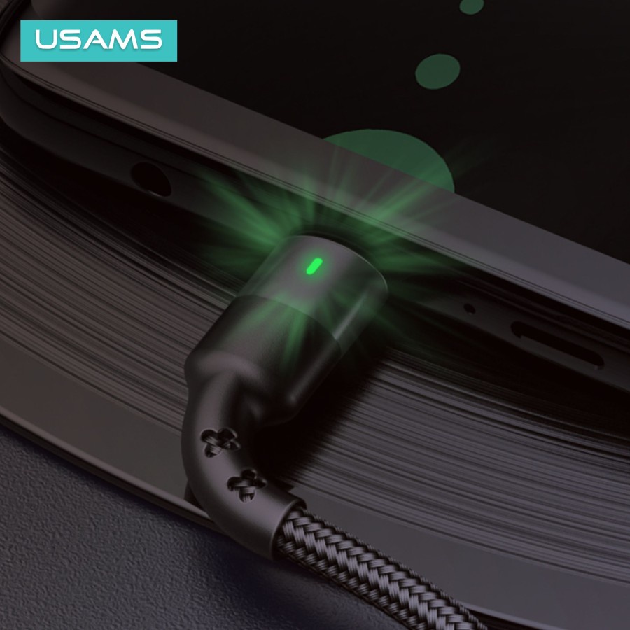 Kabel Data Type C Fast Charging LED Indikator USAMS U26