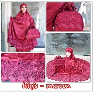 GROSIR MUKENA MANIS # PUSAT MUKENA TASIK SATIN BILQIS MAROON