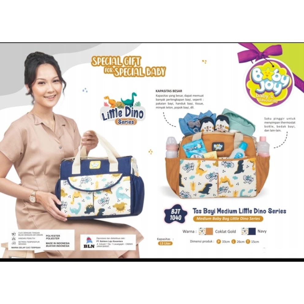 Baby Joy Tas Bayi Medium Little Dino Series - BJT 1040 - Tas Perlengkapan Bayi Diaper Bag