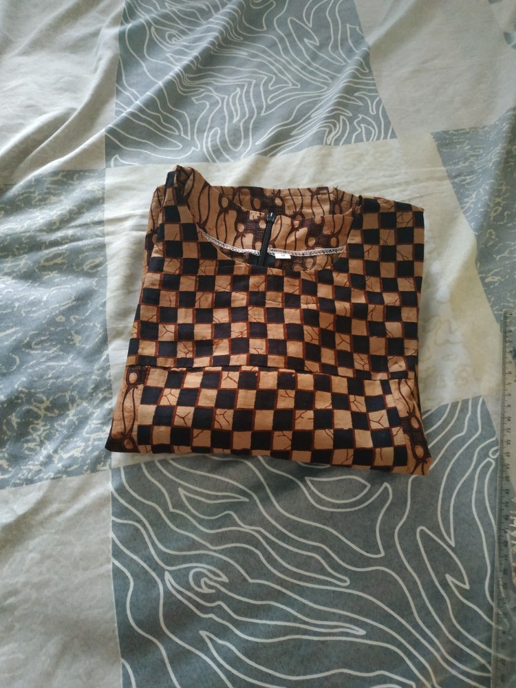 Batik Tunik Shibori Jumputan Terbaru Size S-3l / Hrb026 Yelbor Navbor / Biru Putih / Original..