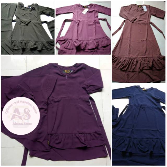 PROMO MURAH HANYA GAMIS Gamis Hilya Gamis anak wolfis murah gamis banat by Hijabuna SAE