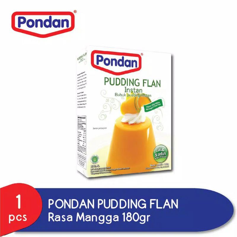 

Pondan Pudding Flan Rasa Mangga 180gr