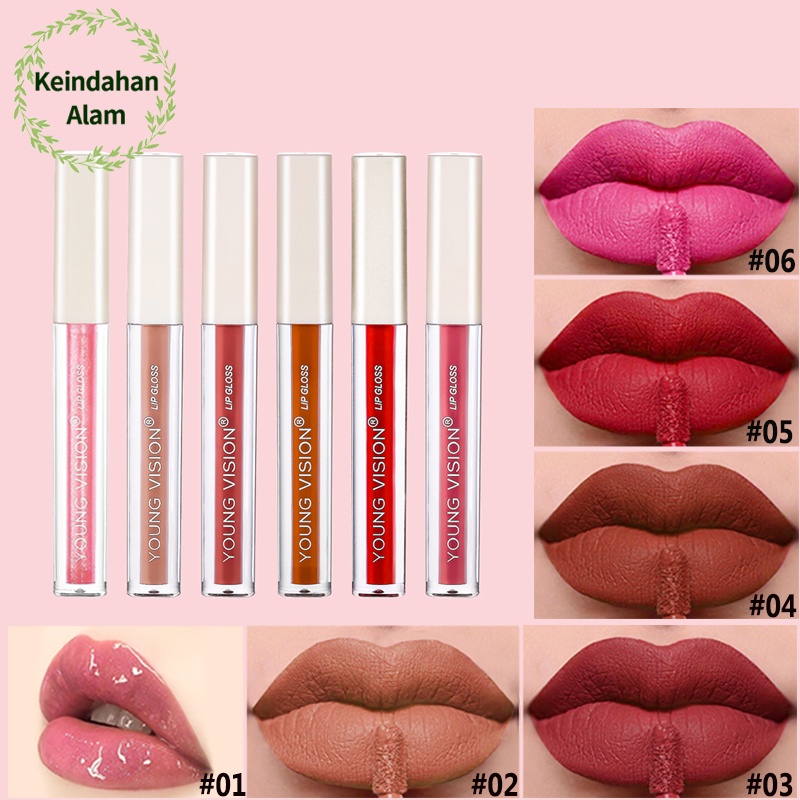 Allphv Lipgloss Lipstick Waterproof Long Lasting Soft Moisturising Dry Quickly  No Fade Tahan Lama Murah Kosmetik Bibir Lipstick