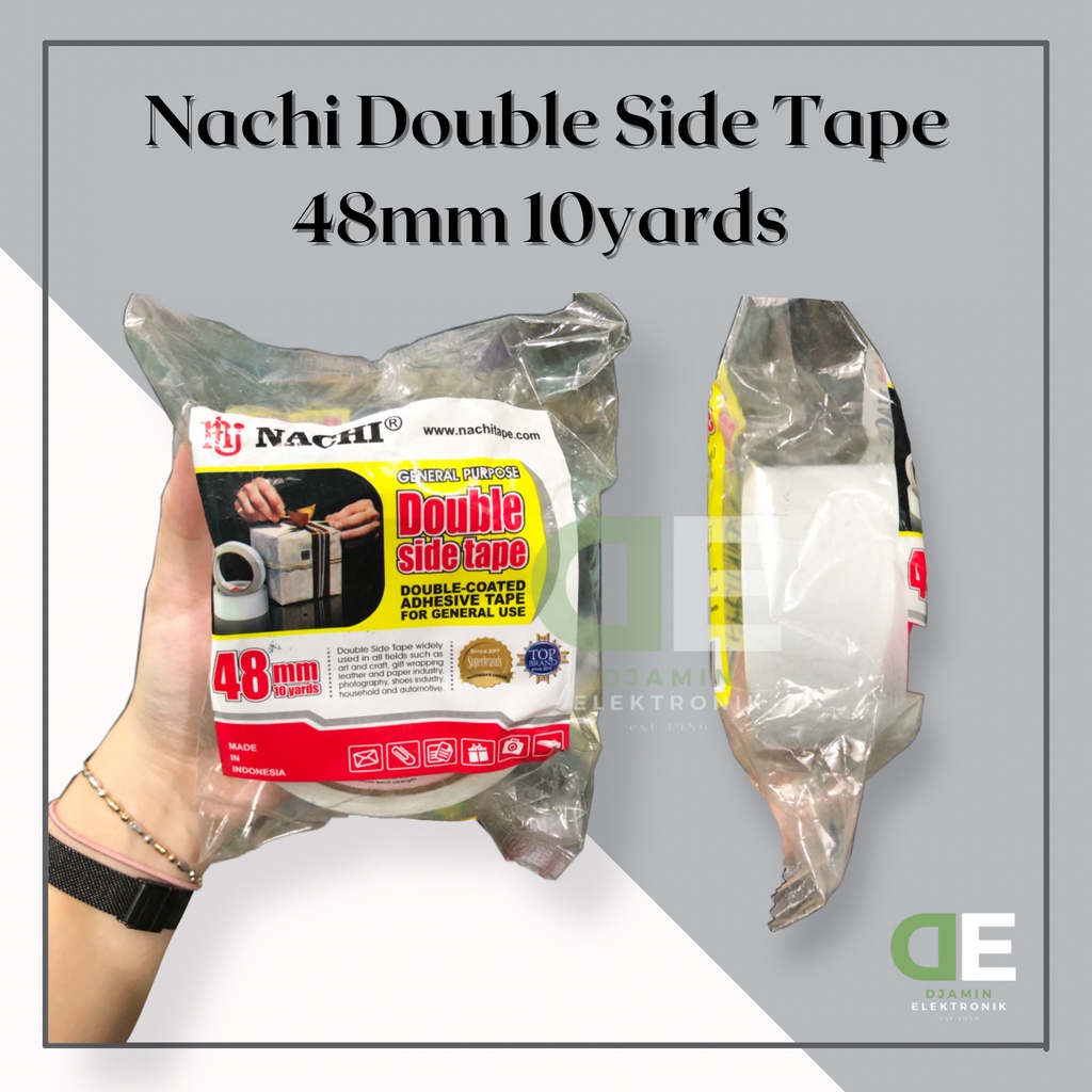 

Nachi Double Side Tape 48mm 10yard Solasi Plakban Isolasi Dobel