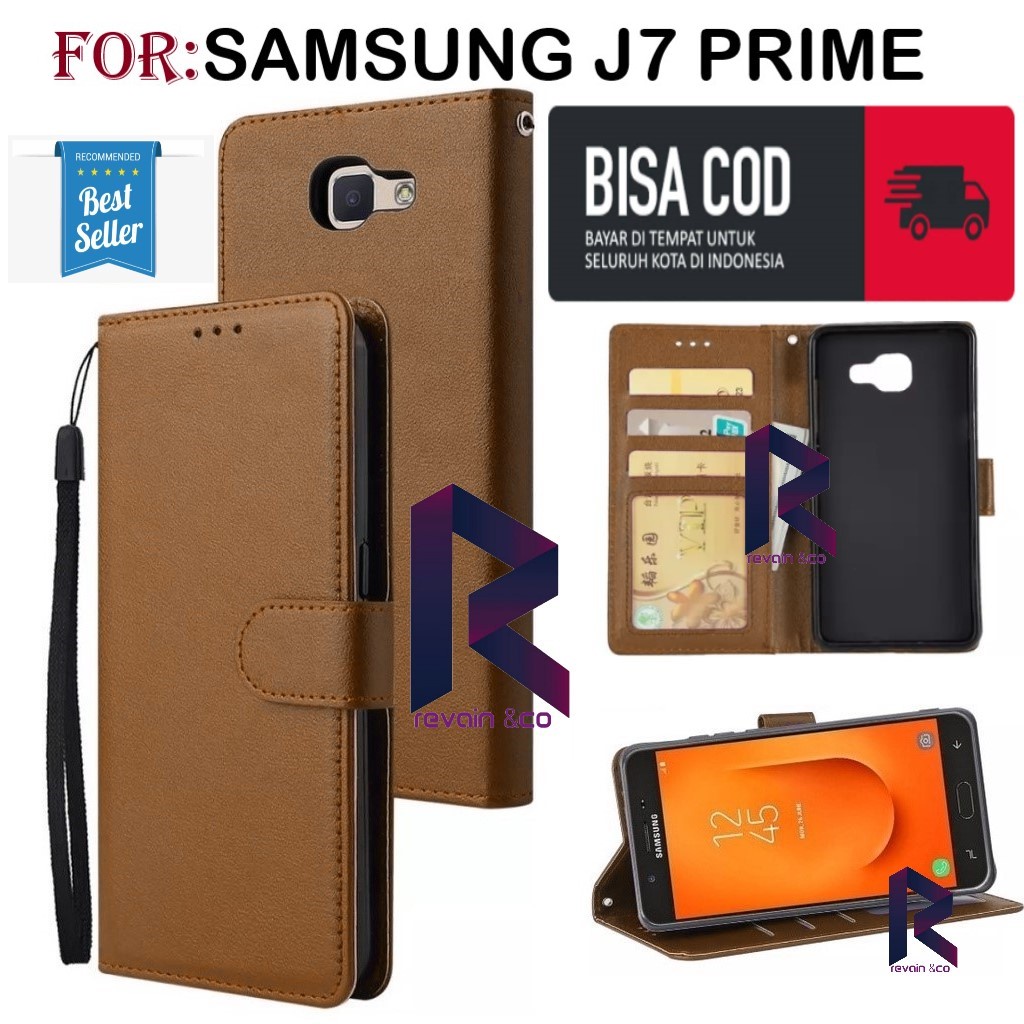 SAMSUNG J7 PRIME CASE FLIP WALLET LEATHER KULIT PREMIUM SARUNG BUKA TUTUP FLIP CASE SAMSUNG J7 PRIME