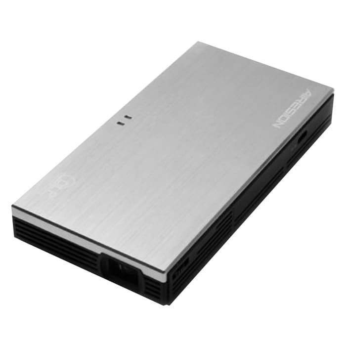 Super Promo Proyektor Mini   Portable Proyektor   Pocket  DLP Profesional Airesion   Silver .