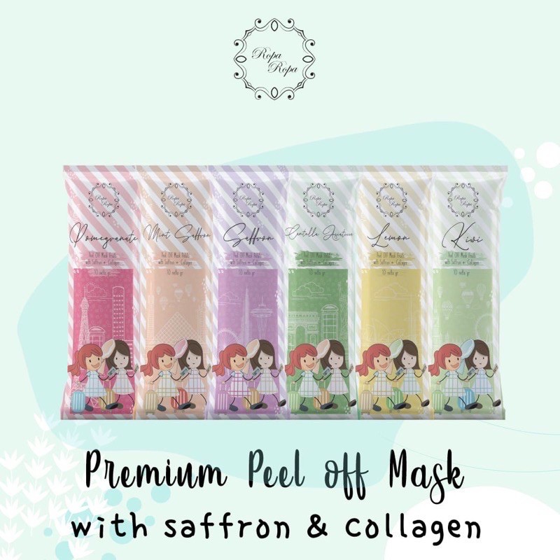 (VIP RESELLER)MASKER PEEL OFF with SAFFRON & COLLAGEN by ROPAROPA