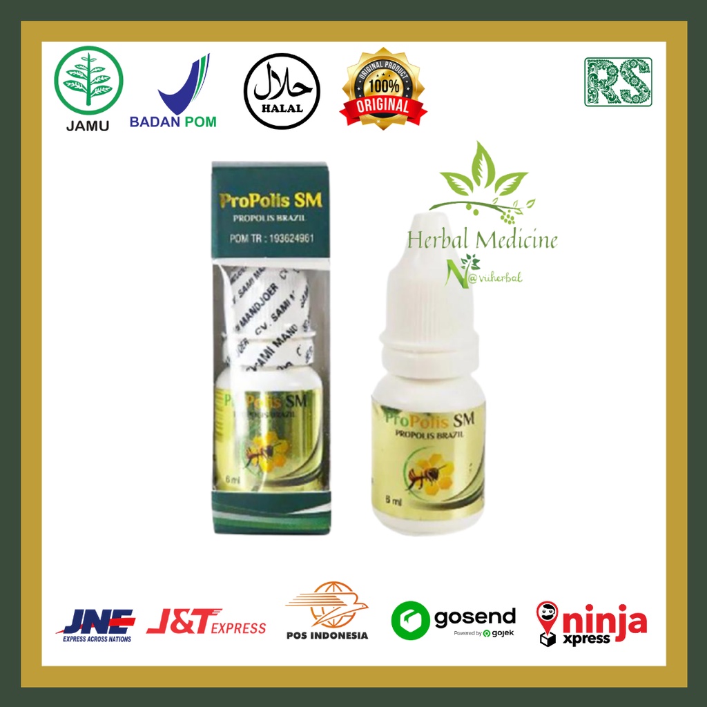 Obat Sakit Gigi / Gigi Belubang / Gusi bengkak / Obat kumur Sakit Gigi - Propolis SM Asli 100 % BPOM