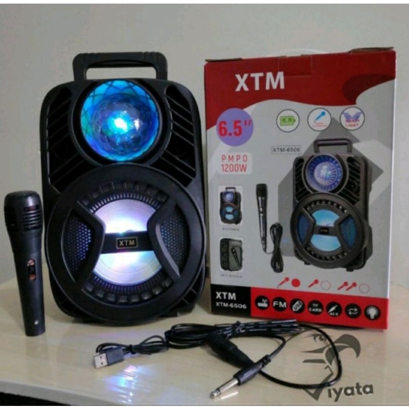 SPEAKER BLUETOOTH XTM-6506 UKURAN 6'5 INCH BONUS MIC - SPEAKER KARAOKE