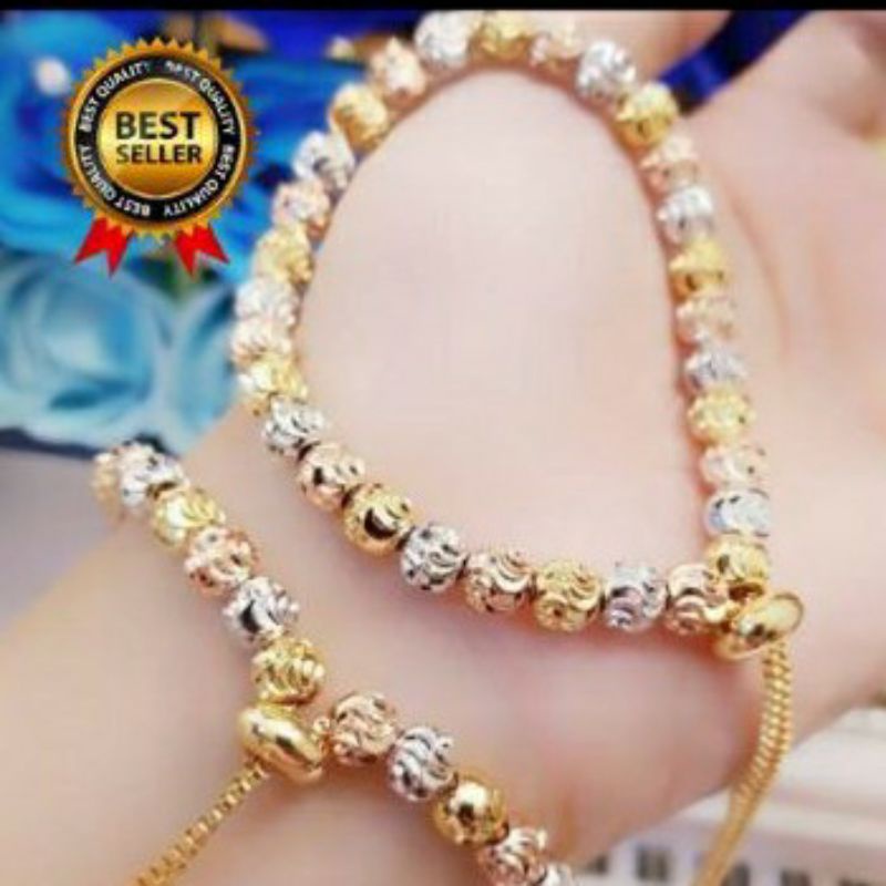 Fourfashion Gelang xuping lapis emas 24k serut 0099