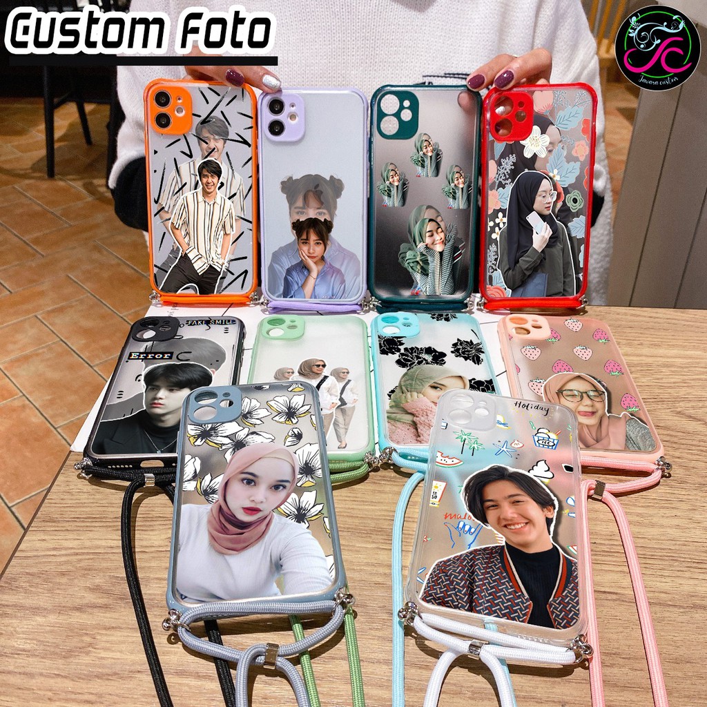 Softcase Soft Case Slingcase Lanyard Hp Samsung J2 Grand J4+ J5 J6+ J7 A01 Core Pro Casing Choice Cu