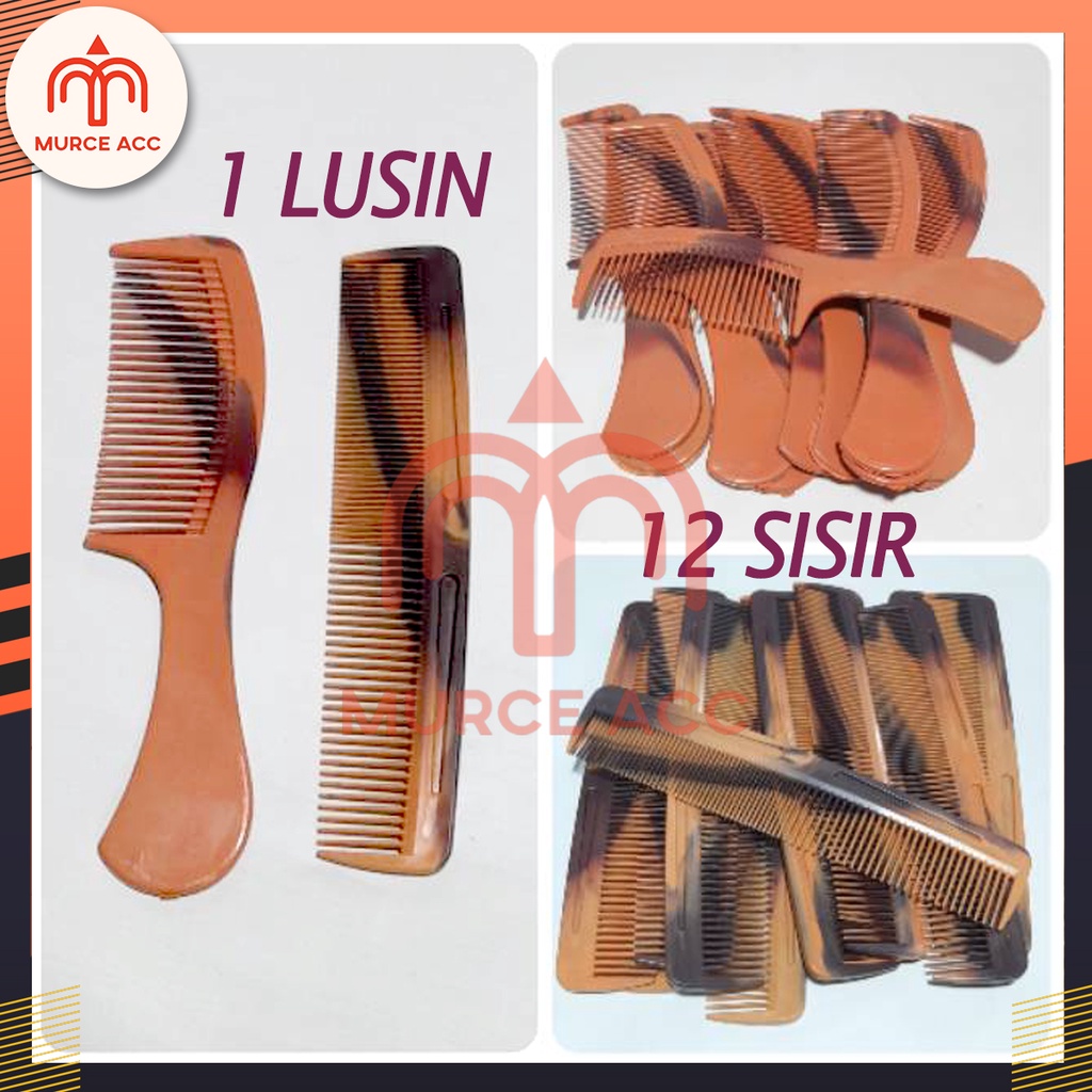 (1 LUSIN) SISIR RAMBUT COKLAT JADUL /SISIR GAGANG / SISIR SAKU LURUS 12 PCS