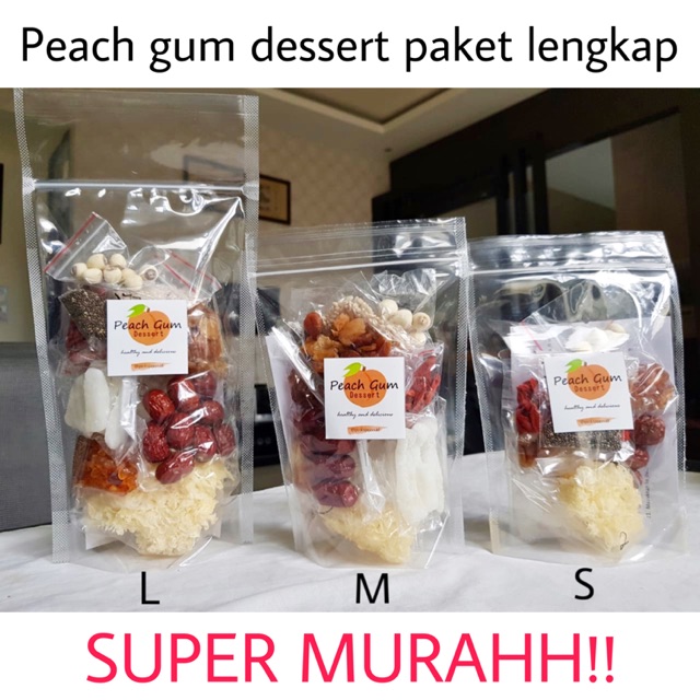 

Peach Gum Dessert paket lengkap (bahan mentah tinggal masak) TERMURAH