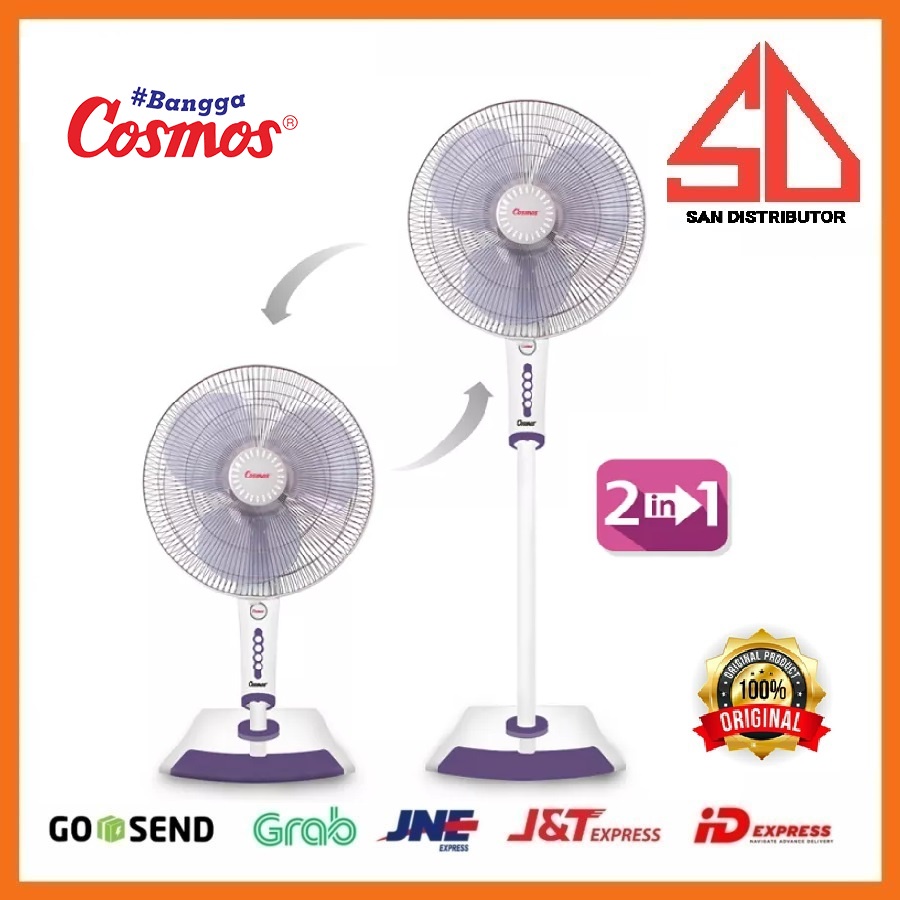 KIPAS ANGIN COSMOS sen Stand Fan 2in1 16 inch - 16-SEN ORI SNI