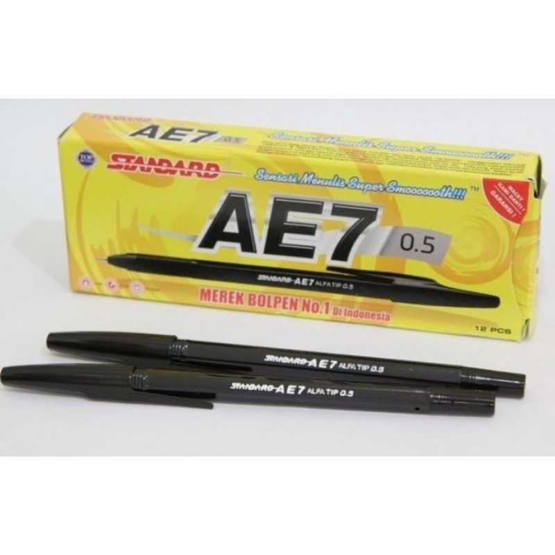 

PULPEN/BOLPEN STANDARD AE7 HITAM PERLUSIN ISI 12pcs