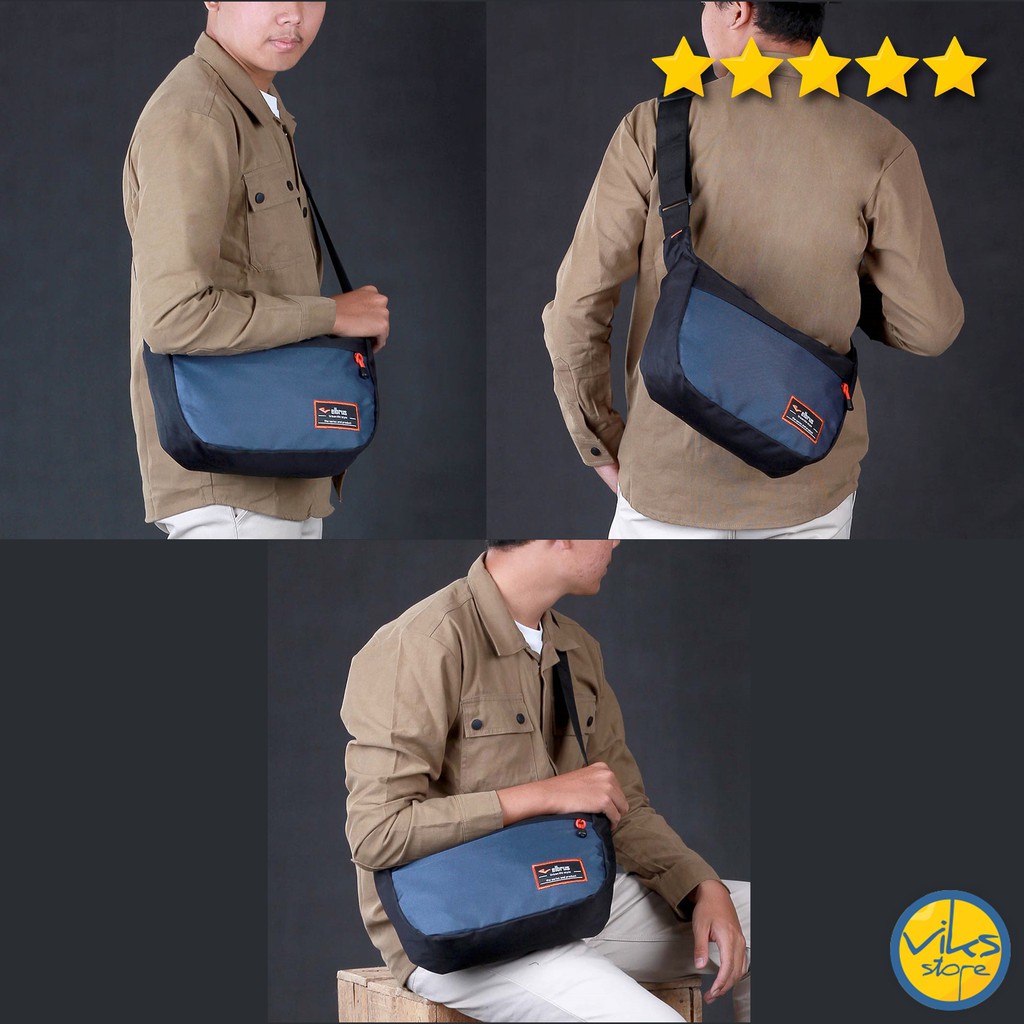 Tas Selempang Pria Cowok Elbrus Original Slingbag Tas Kerja Kuliah Sekolah Simple Hijau Biru Merah Ukuran Sedang Simpel Minimalis