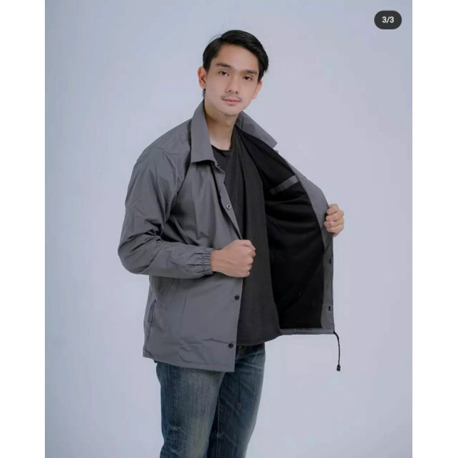 JAKET COACH WINDBREAKER TASLAN WATERPROOF PRIA DAN WANITA POLOS PREMIUM-2