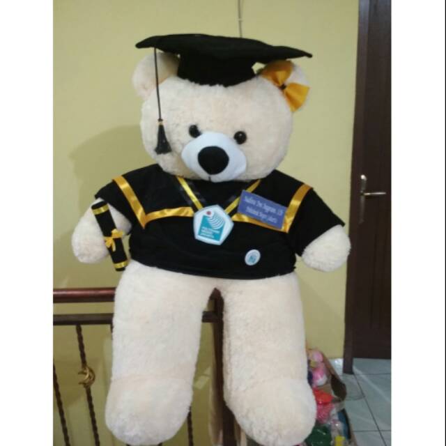 Boneka Wisuda Teddy Bear Jumbo Boneka Teddi Bear Besar Tedy Bear Tedy Ber Besar 1.5 meter Kado Ultah