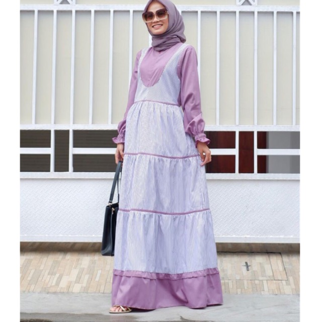 Dress Susun Salur Toyobo