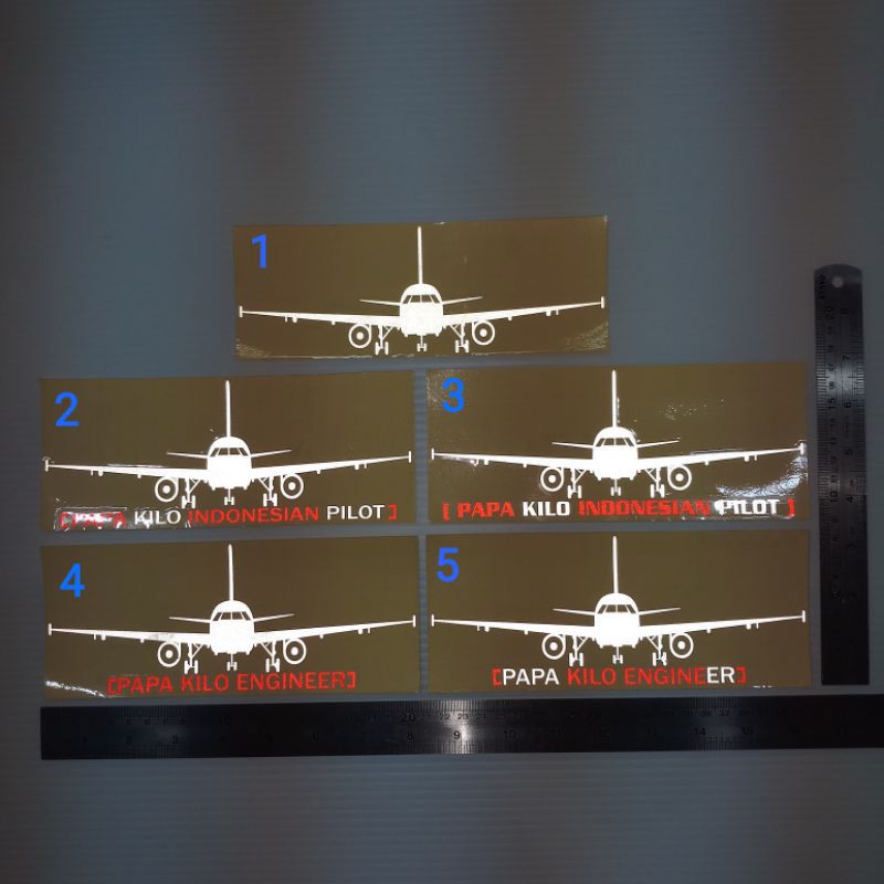 

Cutting Sticker Pesawat, PAPA KILO, Indonesia Pilot, Enggineer, Instructor, Flight Attendant