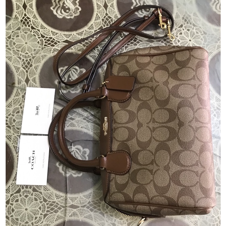 Coach Mini Bennet Satchel In Signature Canvas Preloved