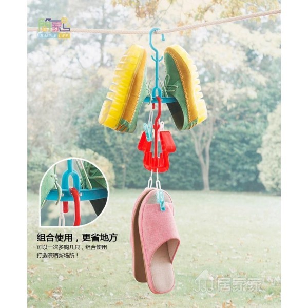 gantungan tempat sepatu sandal tas plastik Jemur shoe hanger shoes dry