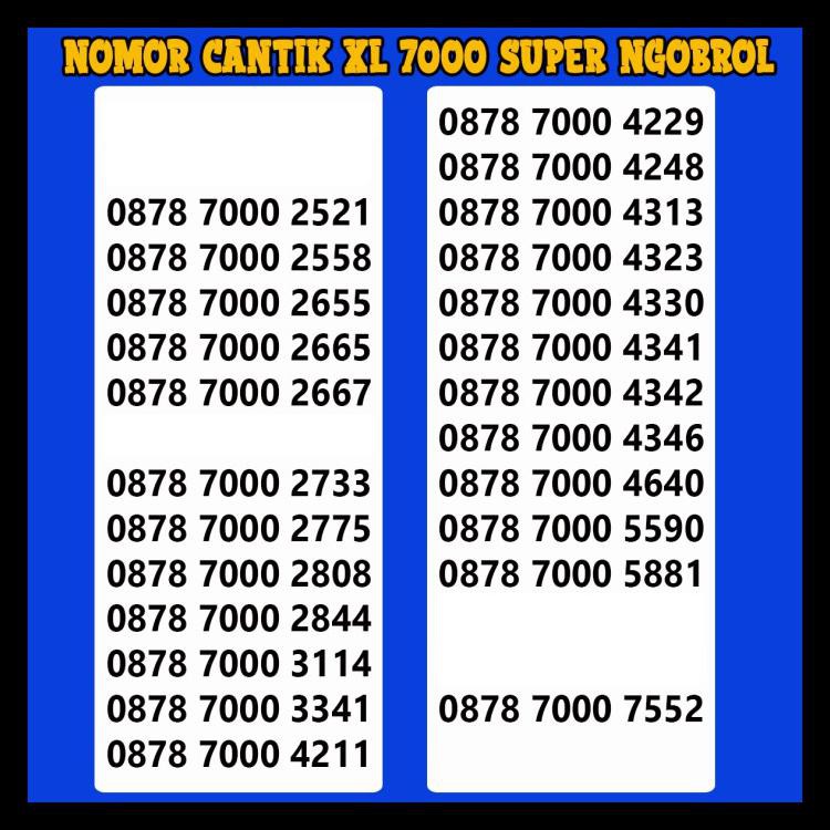 Perdana Xl 4G Rapih Murah Meriah (Nocan,Nomor Cantik,Aabb,Abab,Triple Kode 1093