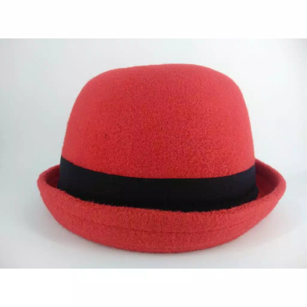 TOPI ANAK PEREMPUAN BARET FASHION KIDS CEWEK CAPLIN CAP FEDORA COWOK 2-8 TAHUN IMPORT A66-MERAH