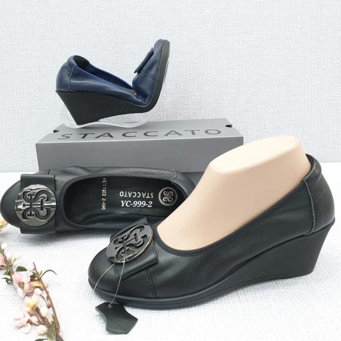 Sepatu Staccato loggo wedges 6 cm / wedges staccato