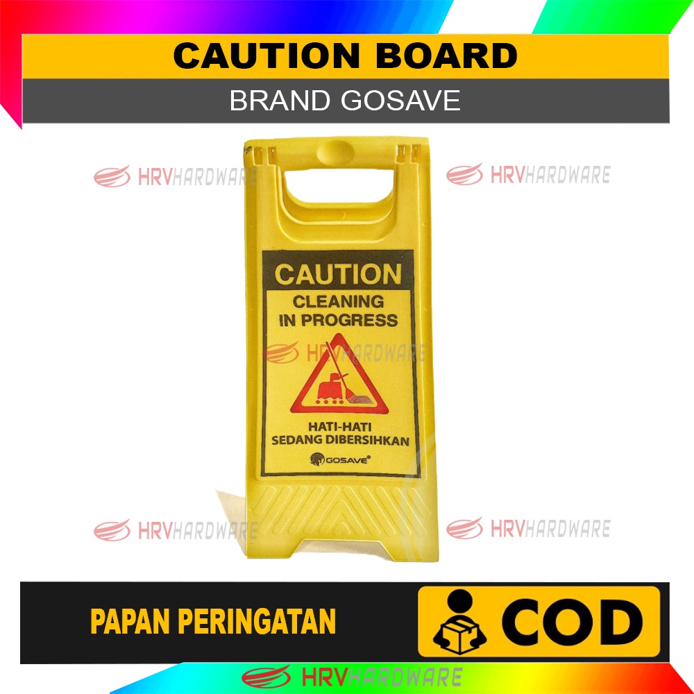 CAUTION WET FLOOR PAPAN PERINGATAN LANTAI LICIN GOSAVE