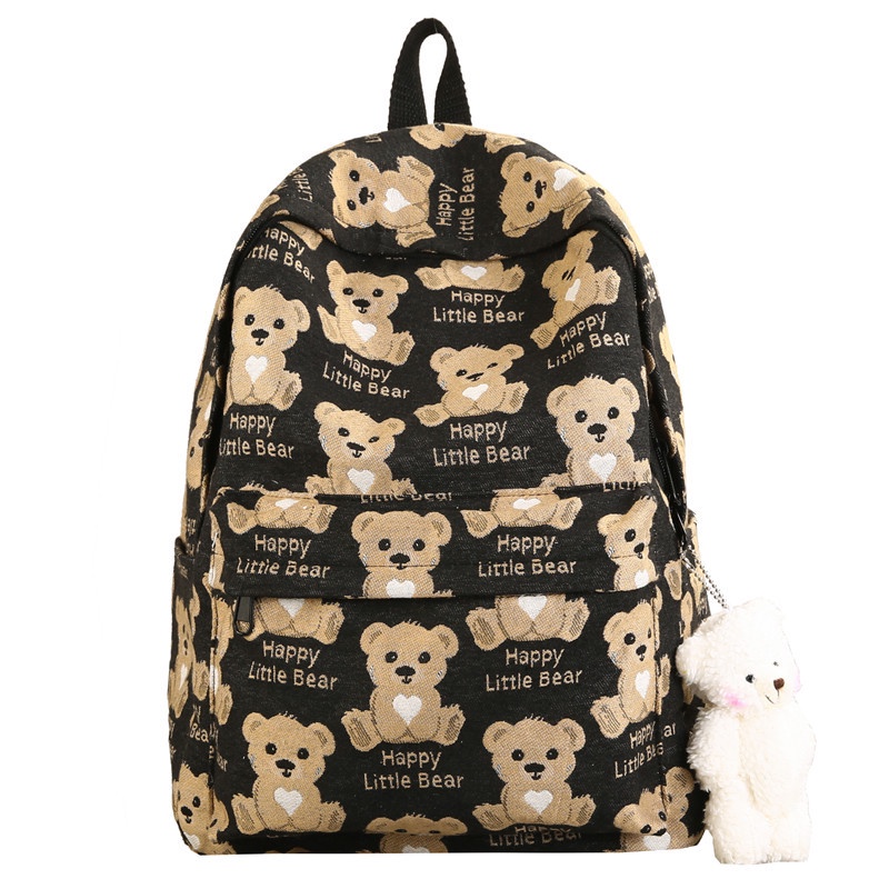 clif ransel wanita import korea motif beruang cute backpack school bag wanita premium