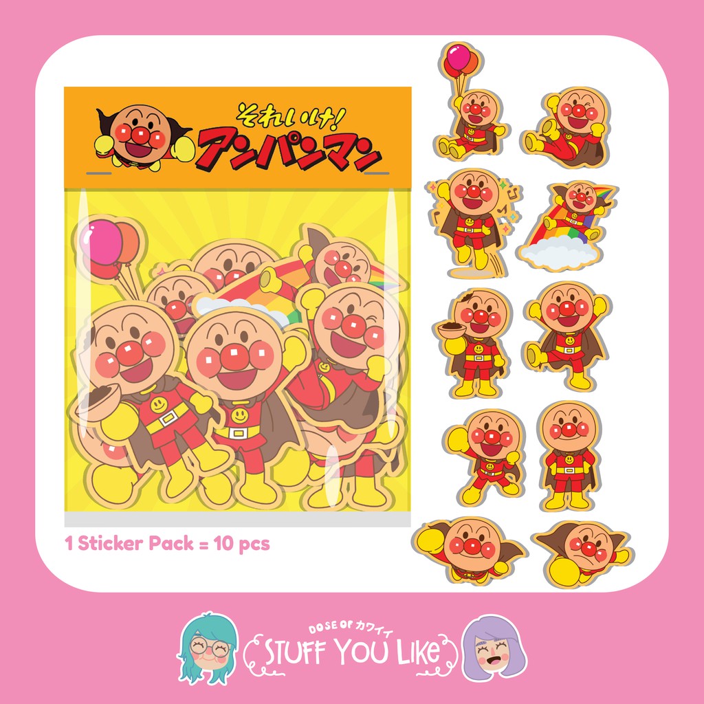 

ANPANMAN STIKER STICKER PACK LUCU SET GLOSSY ANTI AIR MURAH
