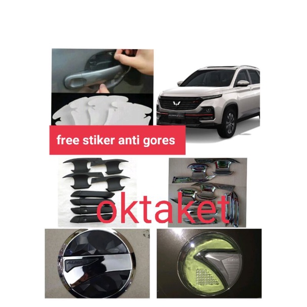 paket outer handle tank cover Wuling Almaz hitam chrome