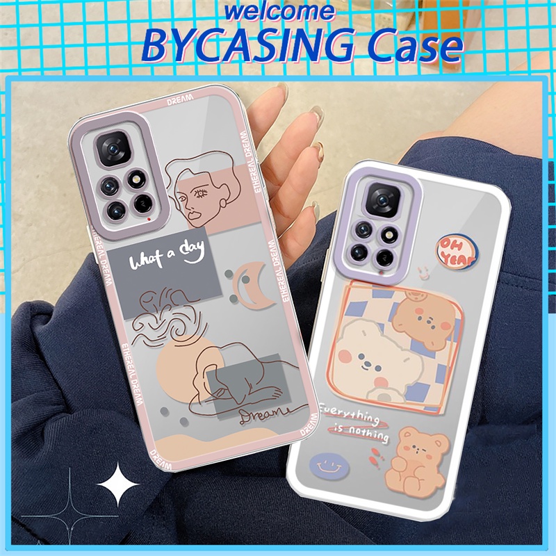 Soft Case Karet Motif Beruang Abstrak Untuk Redmi Note 11 Pro Note 10S Note 10 5G Redmi 10A 10C 9A 9T Poco X3 GT M3 F3 X3 Pro Note8 11T