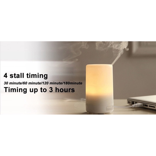 Humidifier / oil essential / aroamtherapy / aromaterapi / difusser / purifier/putih/tanpakapas