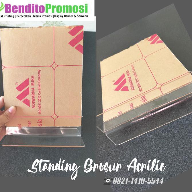 

✨BISA COD✨ Standing Brosur Acrilic A5 - Tent Card - Display Menu - Tempat Menu - TEBAL 2MM