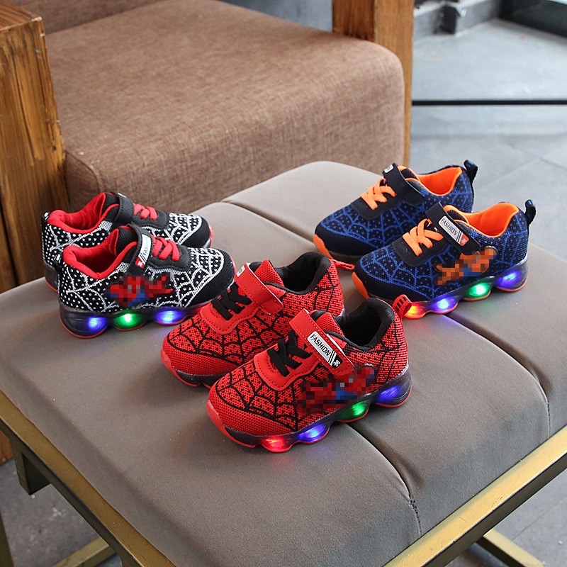 (HZ) Sepatu LED Anak Sneakers Kids Shoes Size 21-36 HZK43