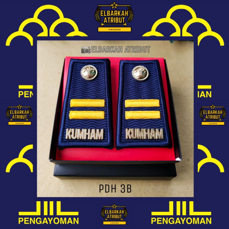 pangkat KUMHAM pdh 3B TERBARU KUMHAM BARU / tanda pangkat kemenkumham / pengayoman / lapas