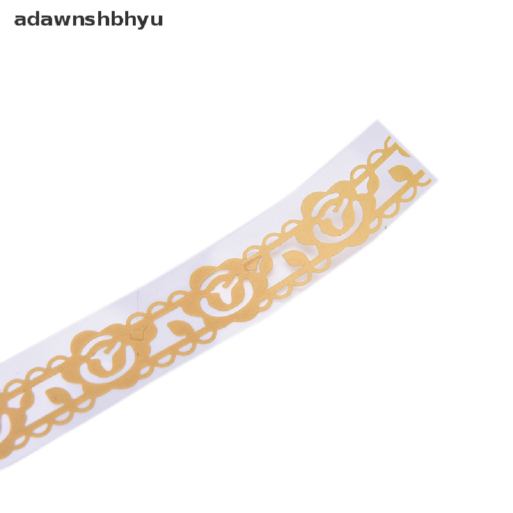 Adawnshbhyu NEW Roll DIY Washi Paper Lace Dekoratif Sticky Paper Masking Tape Perekat Diri