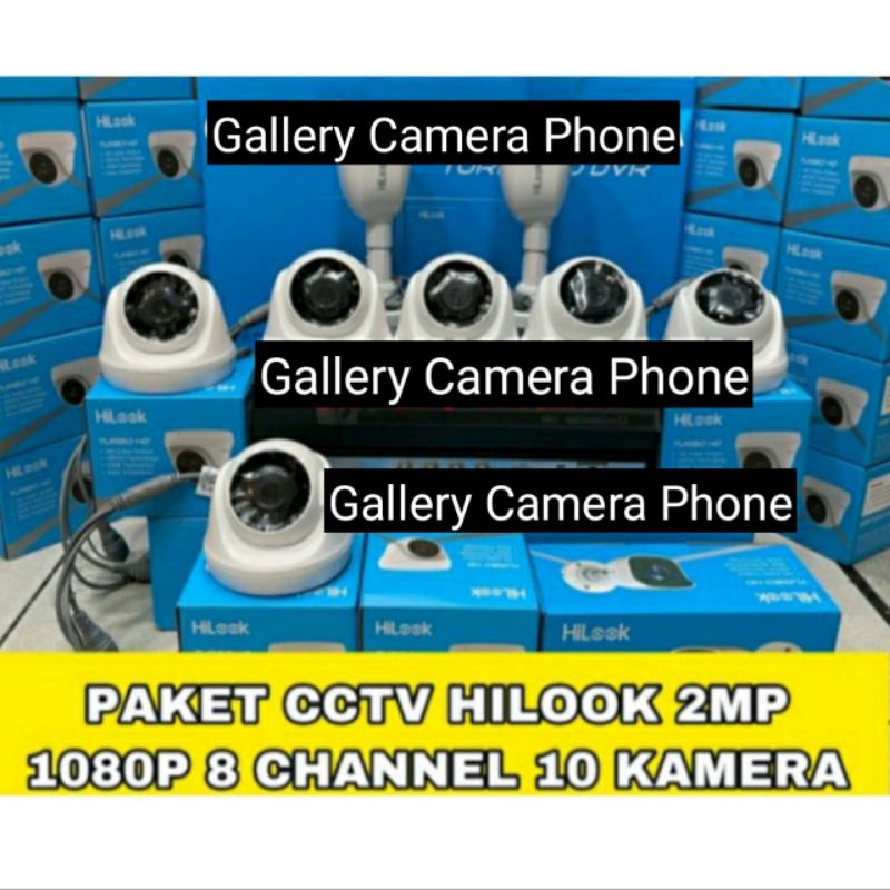 PAKET CCTV HILOOK 2mp 16 CHANNEL 10 KAMERA FULL HD 1080P PAKET KOMPLIT 1TB