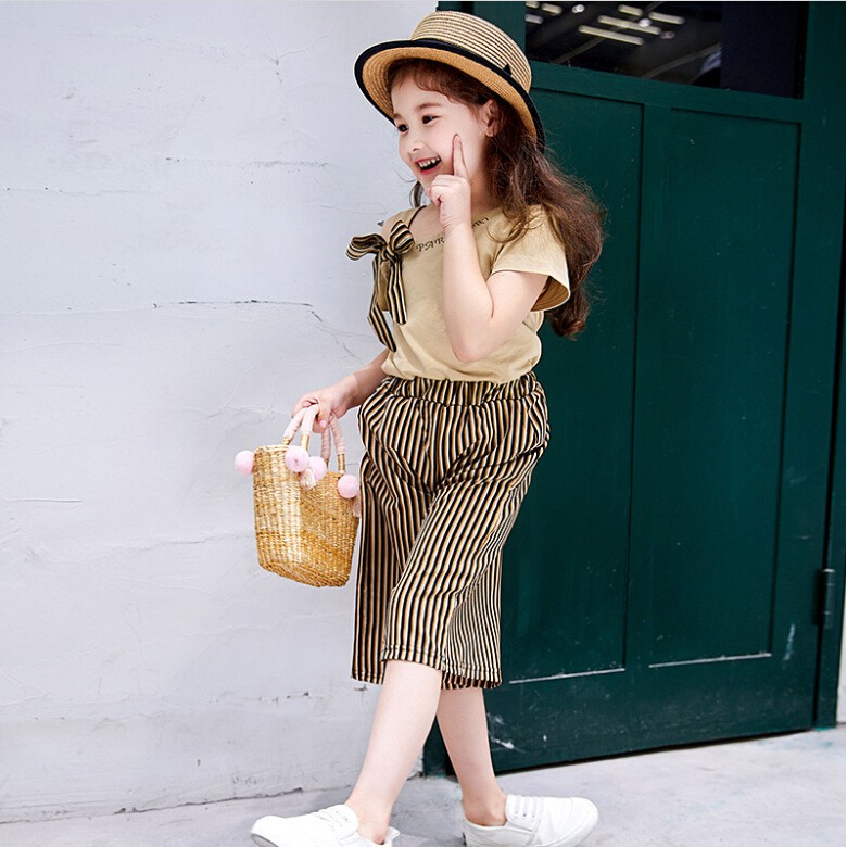 CG SSP38-Setelan Set 2pc Anak Perempuan Import Paripari Bow