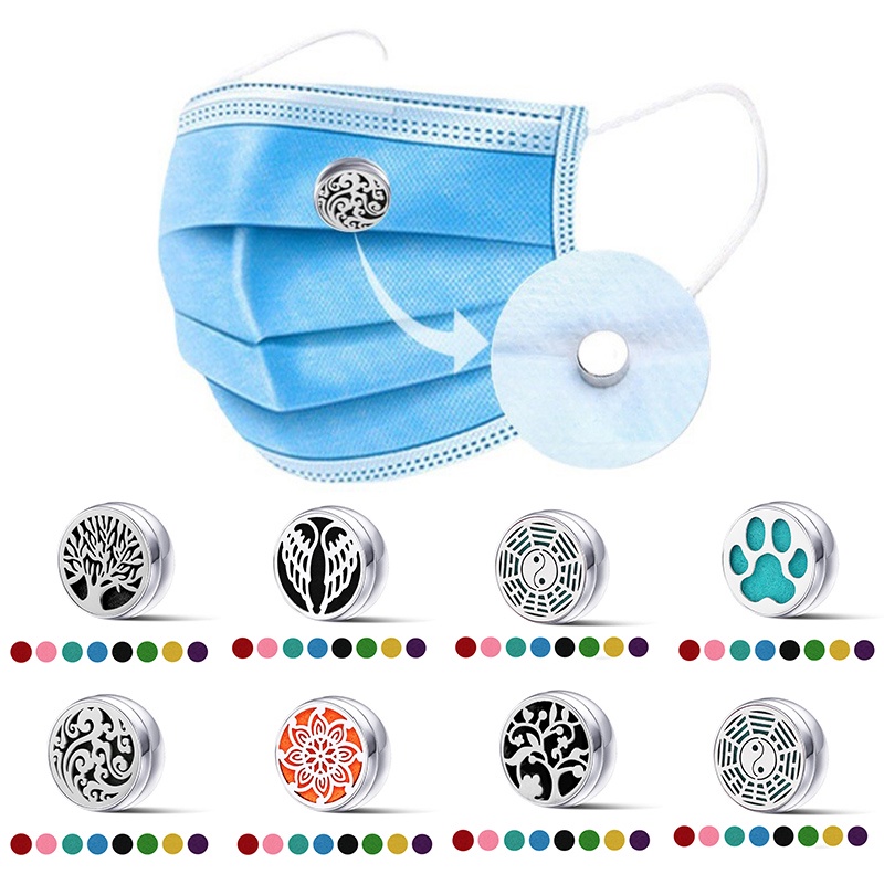 Klip Locket Magnetik Mini Diffuser Minyak Esensial Aromaterapi Parfum
