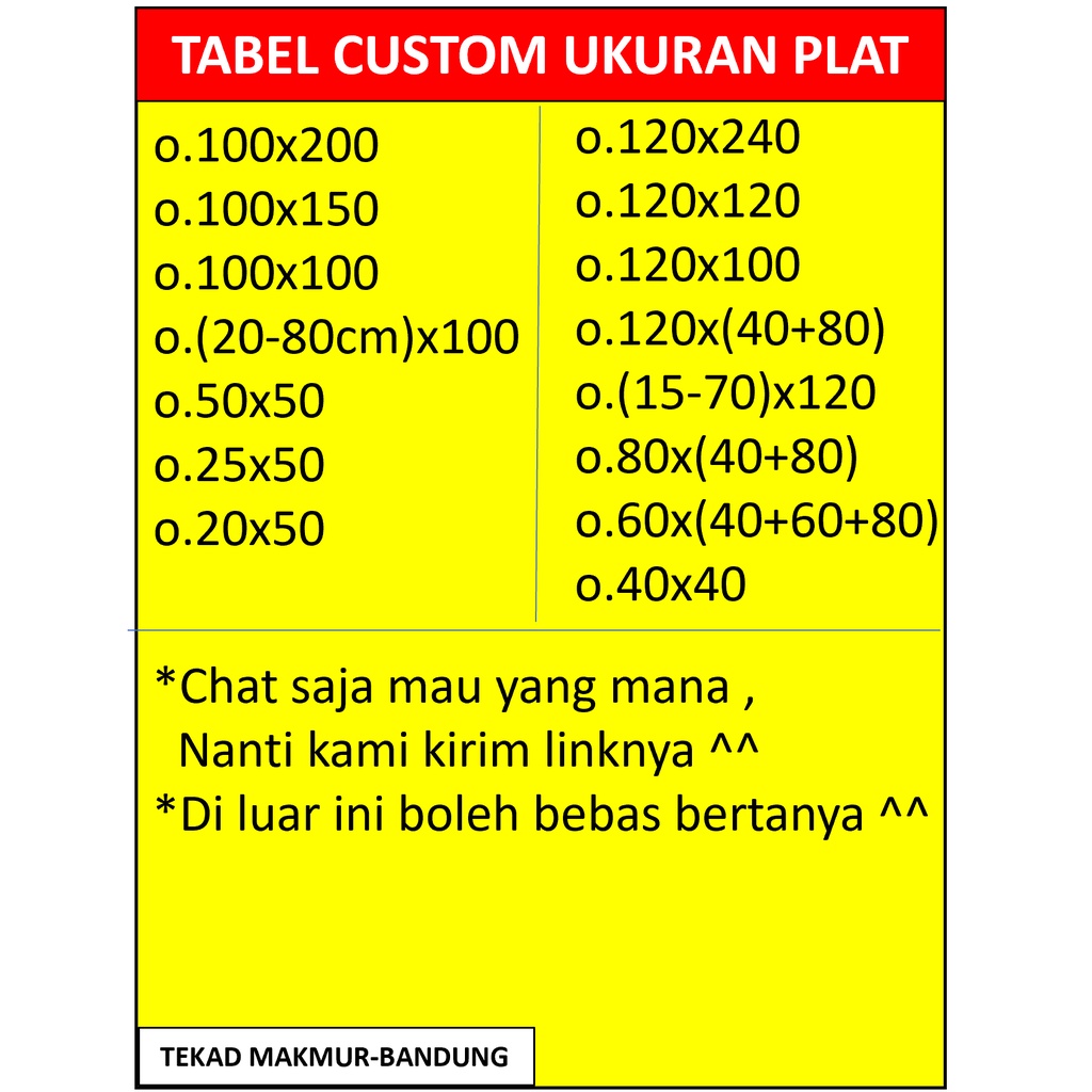 Plat 60x120 - Plat Besi Ram Speaker -  Ram Grill Plat Lubang