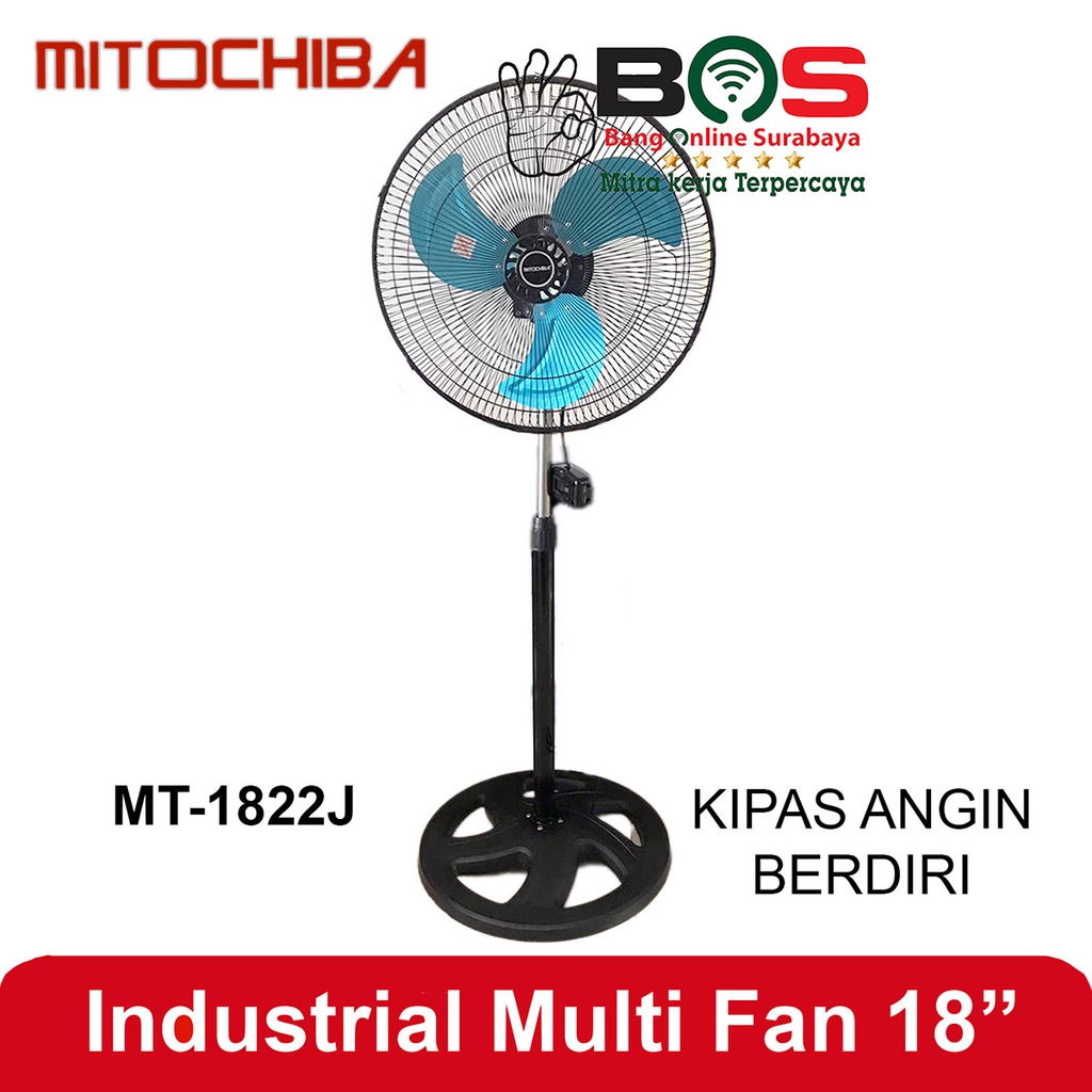 Stand Fan Mitochiba Kipas Angin Berdiri MT-1822J MT 1822J Kipas Angin Industrial Non Remote