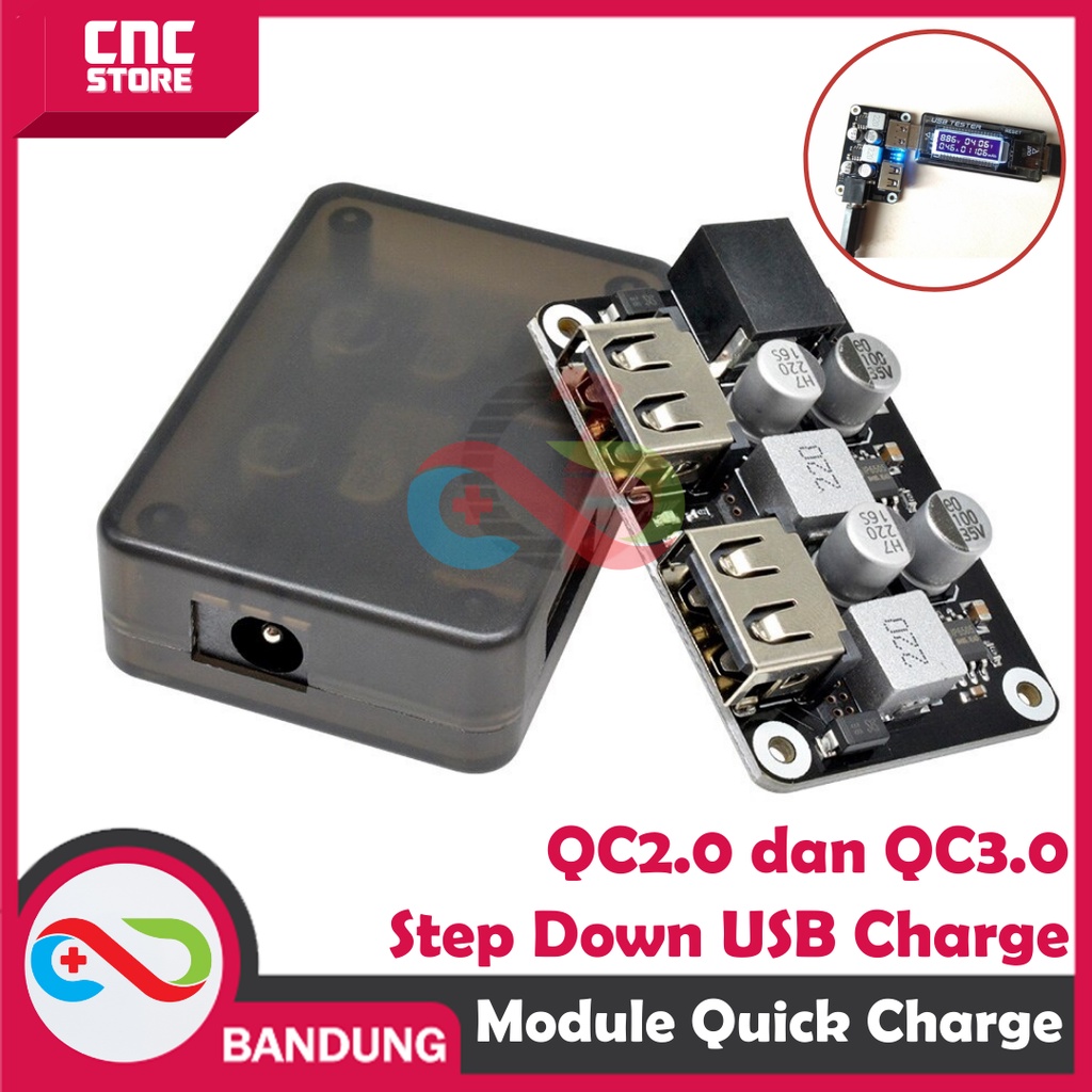 DIY MODULE STEP DOWN FAST CHARGING 2CH 10-30V QC3.0 QUICK CHARGE QC2.0