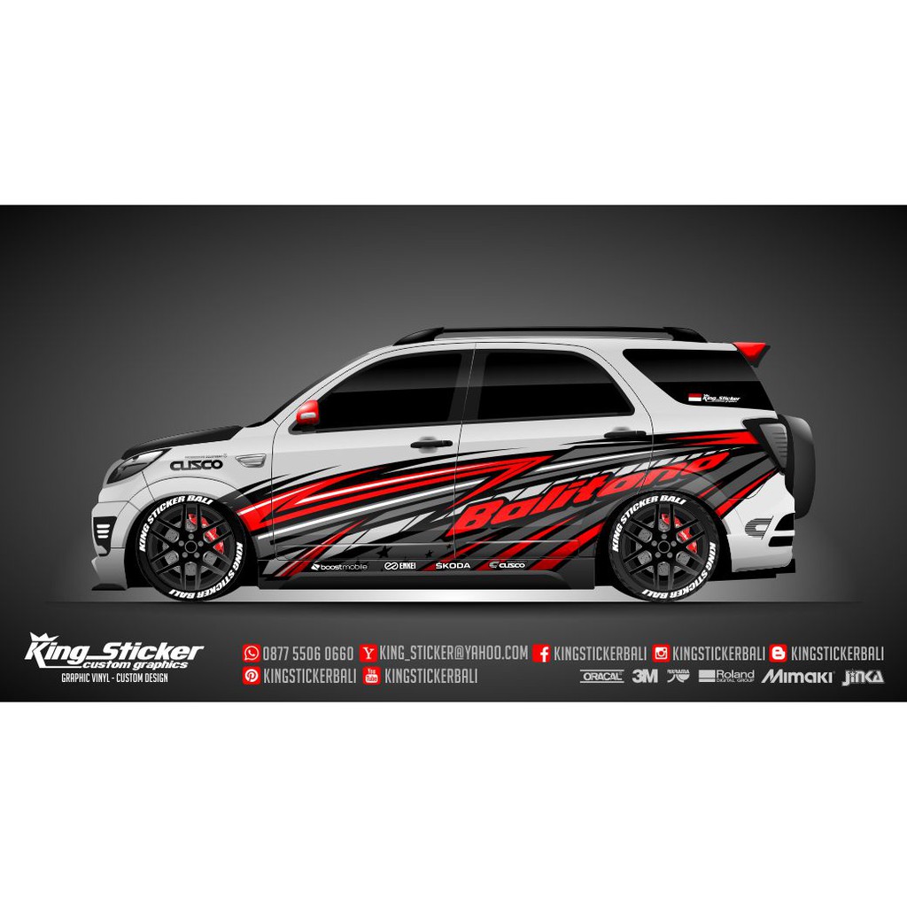 COD Cutting Sticker Mobil Racing Sport Rush Terios Suv Crv Shopee Indonesia