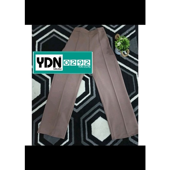 kulot scuba celana kulot scuba cubit Size S M L XL-Moka