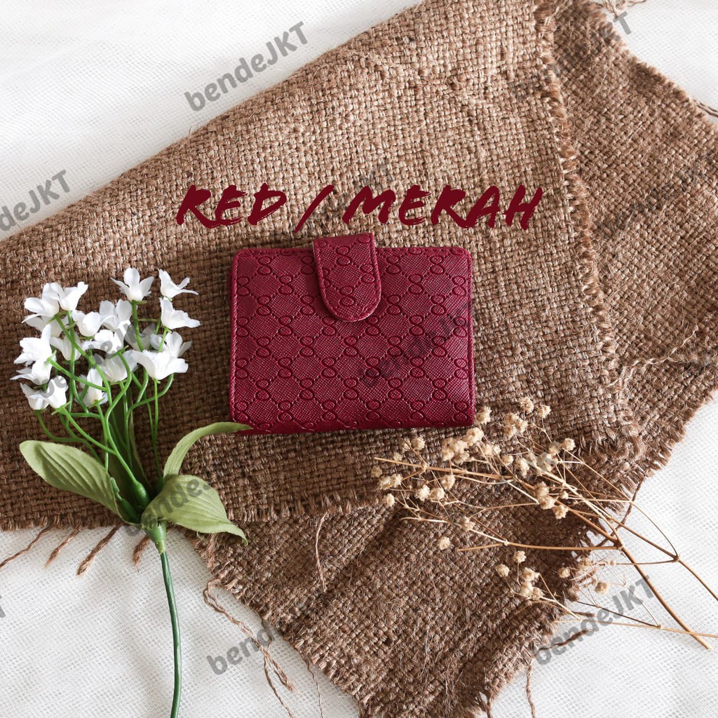 DOMPET KARTU ALL RED SERIES BENDE DAN UANG KERTAS PREMIUM WANITA IMPORT TEMPAT KARTU